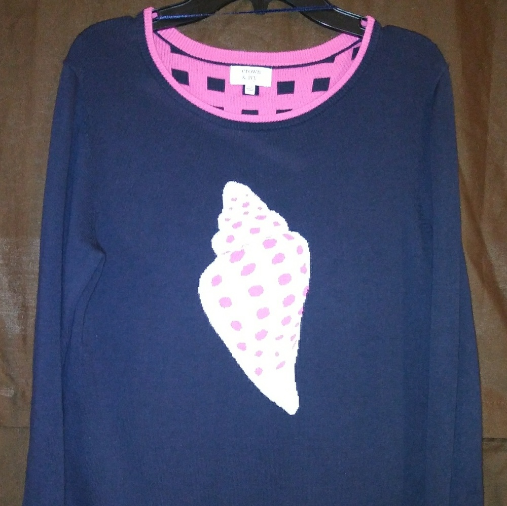 Crown and Ivy light sweater seashell XS